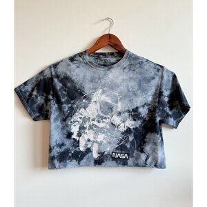 Size M | NASA Astronaut Tie Dye Graphic T-Shirt Blue Gray Space women’s